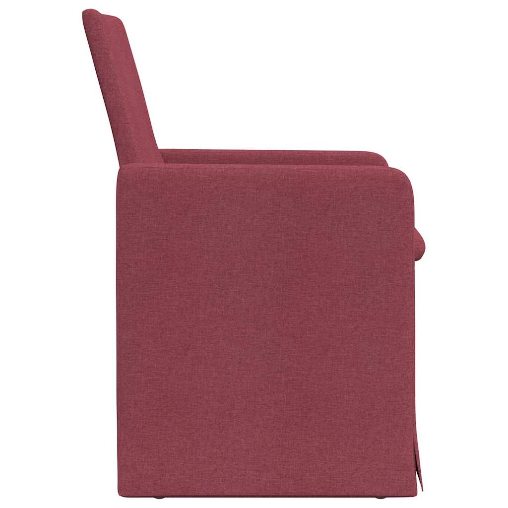 Esszimmerstühle 2 pcs Weinrot 57 x 67 x 95 cm Stoff