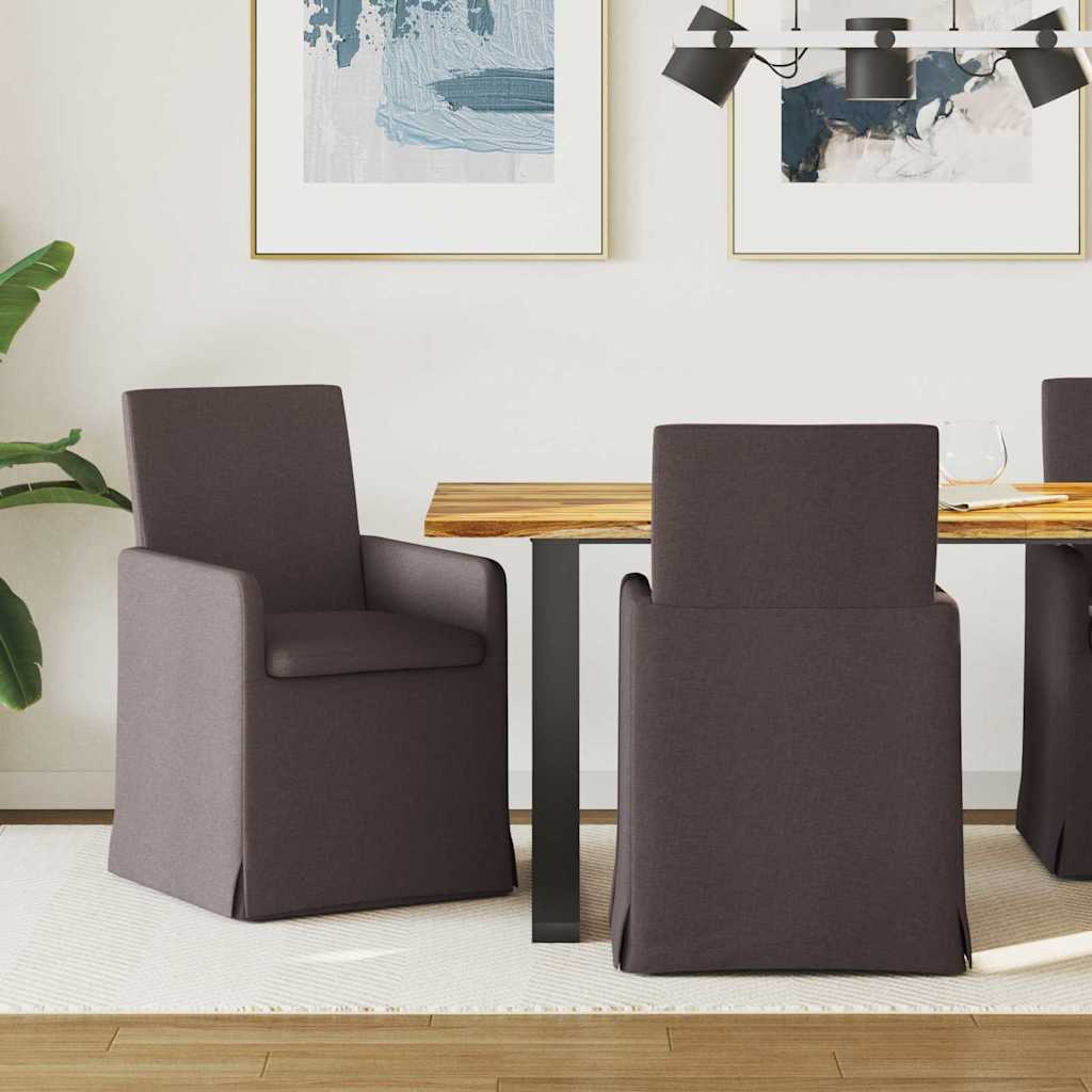 Esszimmerstühle 2 pcs Dunkelbraun 57 x 67 x 95 cm Stoff