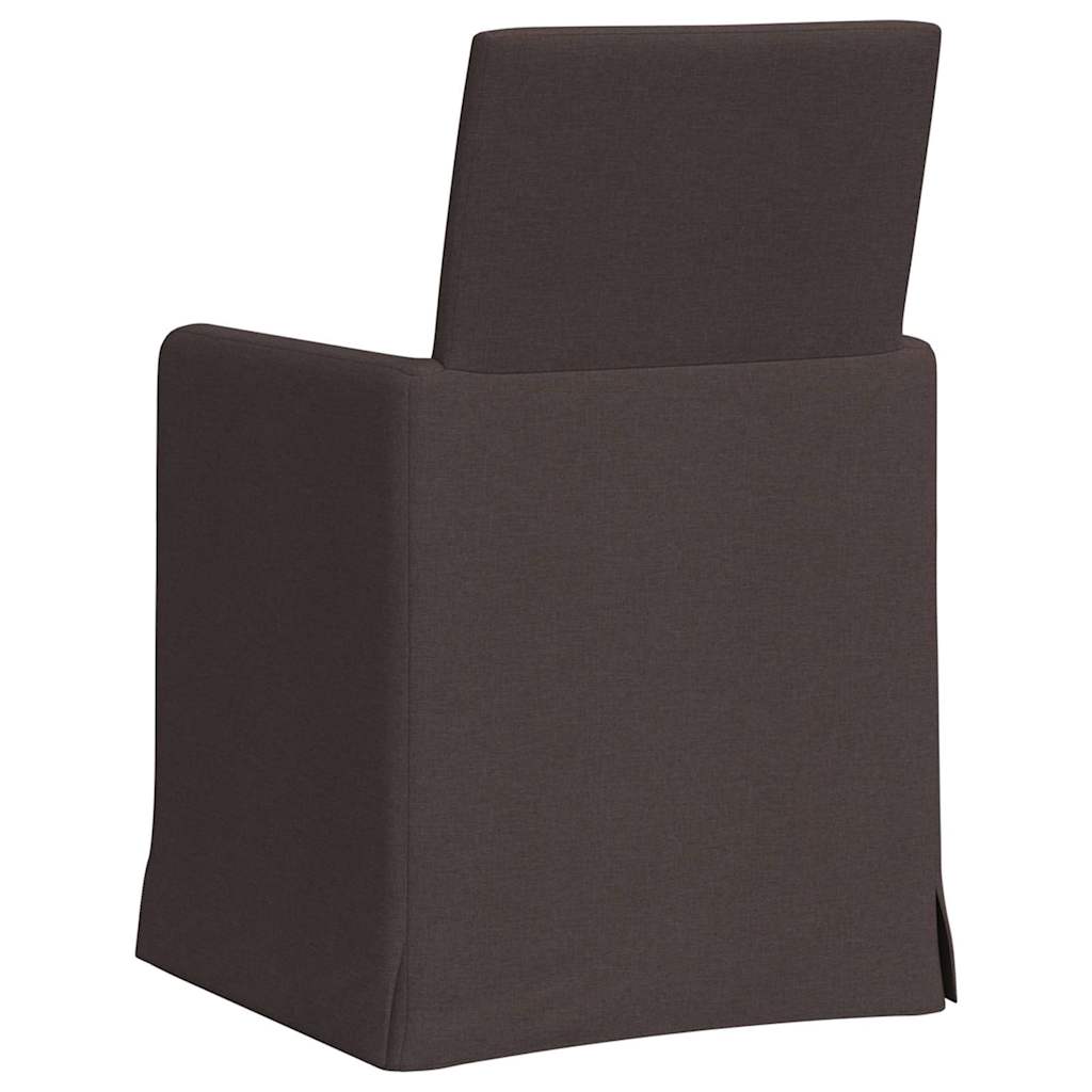 Esszimmerstühle 2 pcs Dunkelbraun 57 x 67 x 95 cm Stoff
