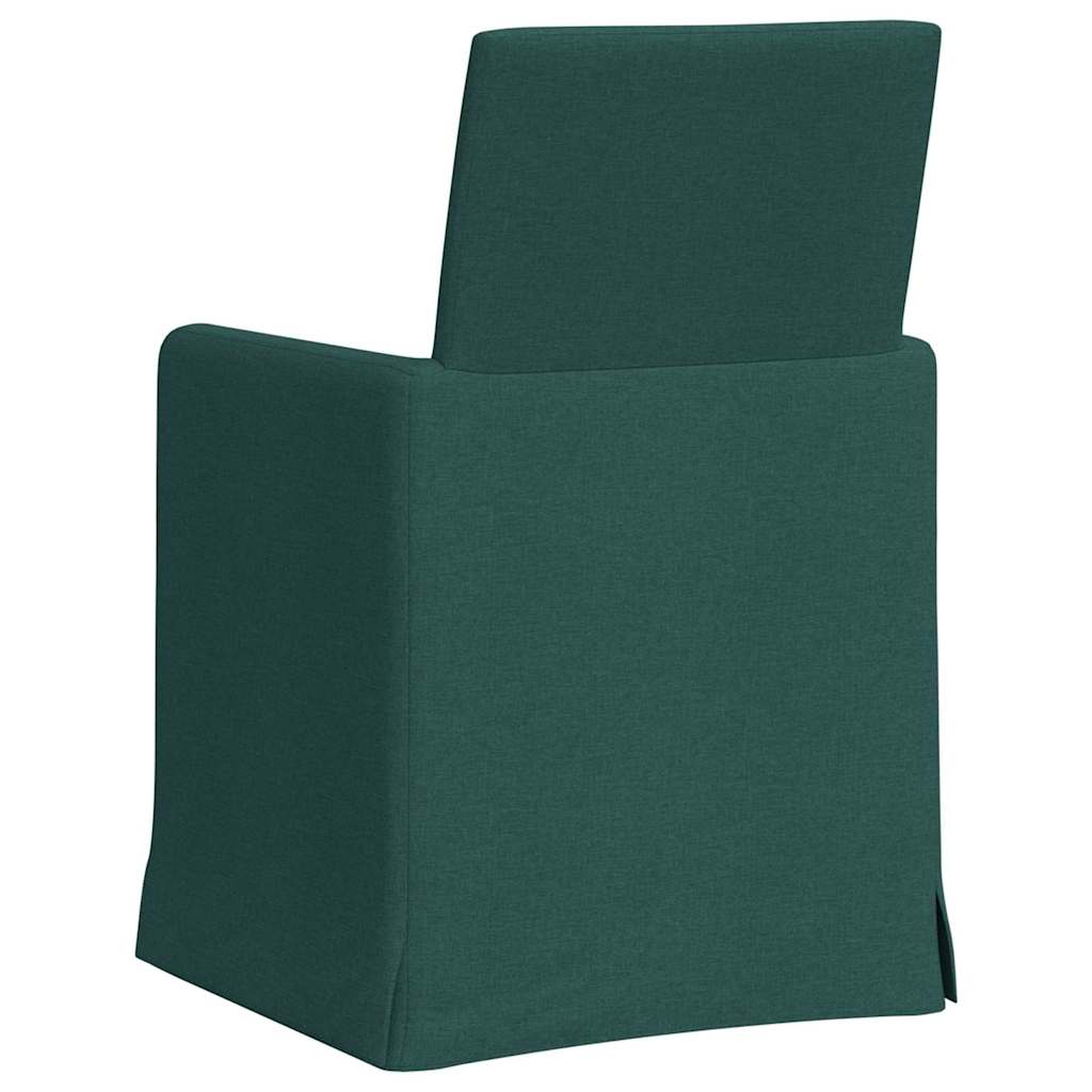 Esszimmerstühle 2 pcs Dunkelgrün 57 x 67 x 95 cm Stoff