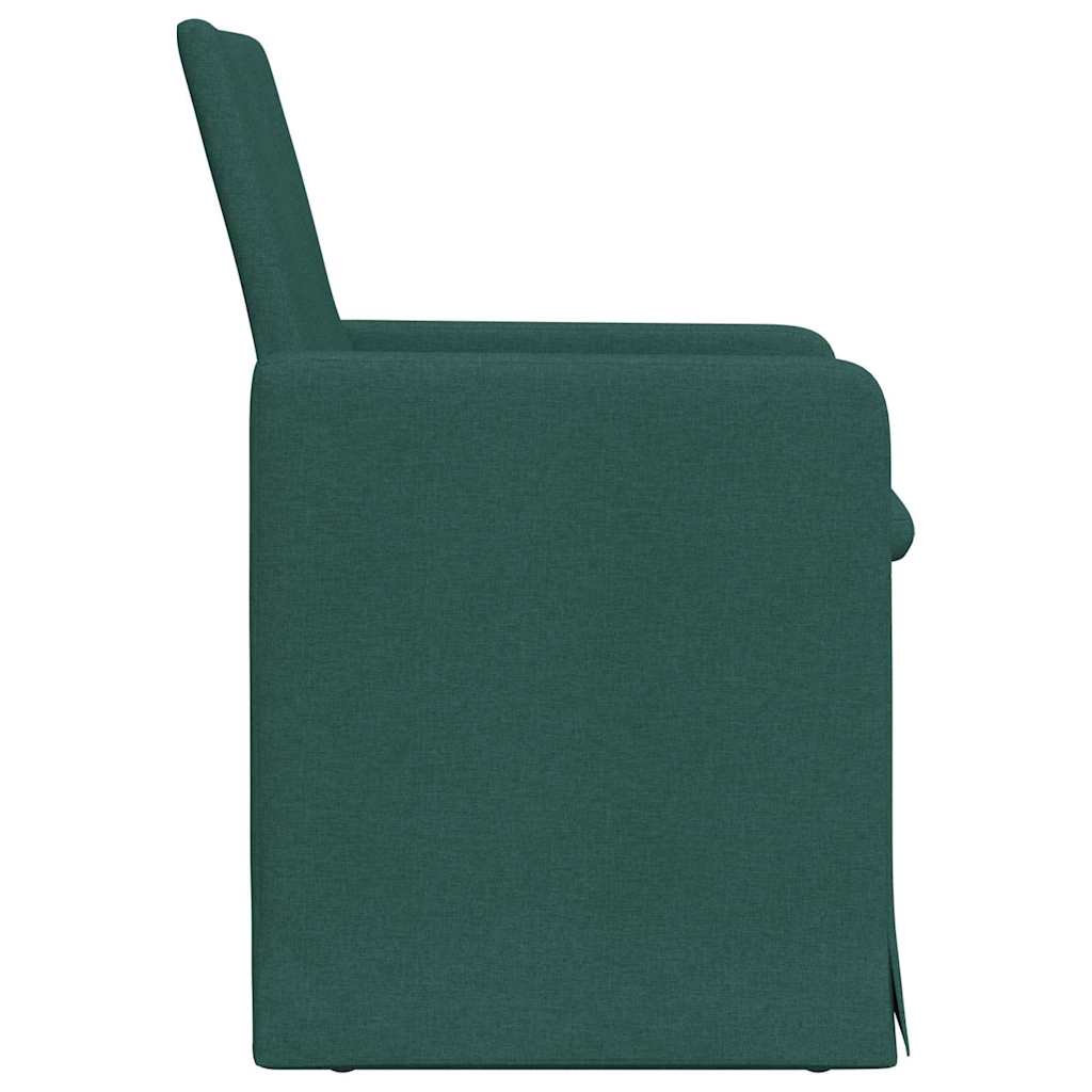 Esszimmerstühle 2 pcs Dunkelgrün 57 x 67 x 95 cm Stoff