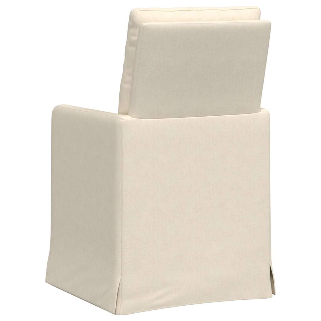 Esszimmerstühle 2 pcs Beige 57 x 67 x 98 cm Leinen