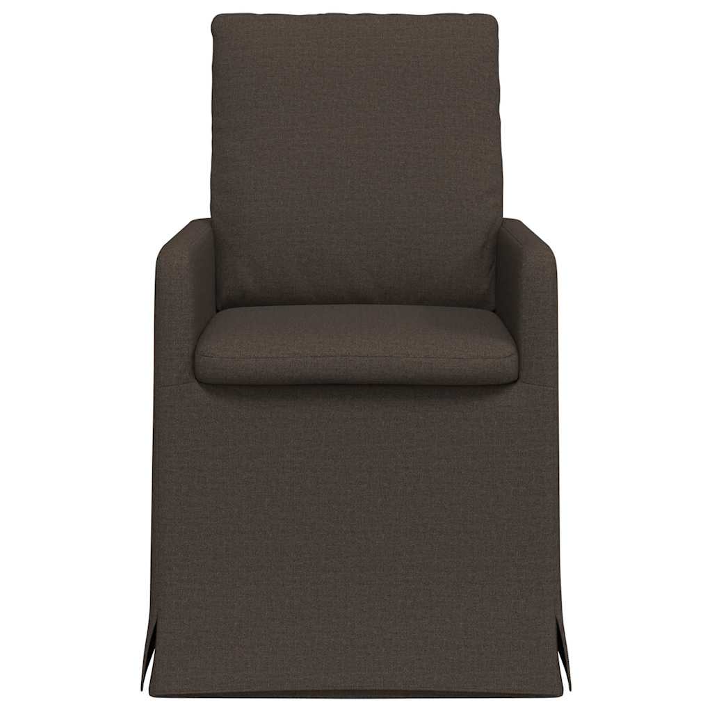 Esszimmerstühle 2 pcs Dunkelgrau 57 x 67 x 98 cm Leinen
