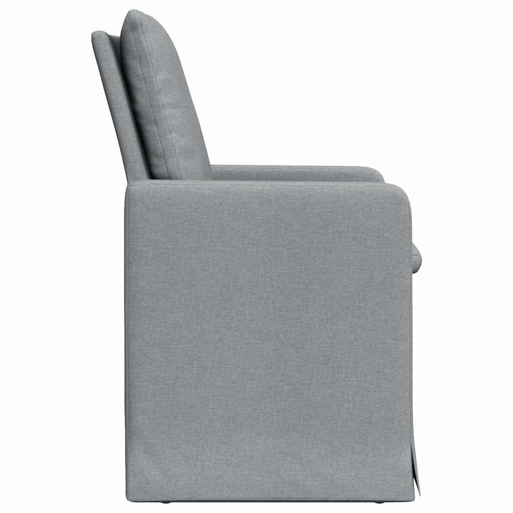 Esszimmerstühle 2 pcs Hellgrau 57 x 67 x 98 cm Stoff