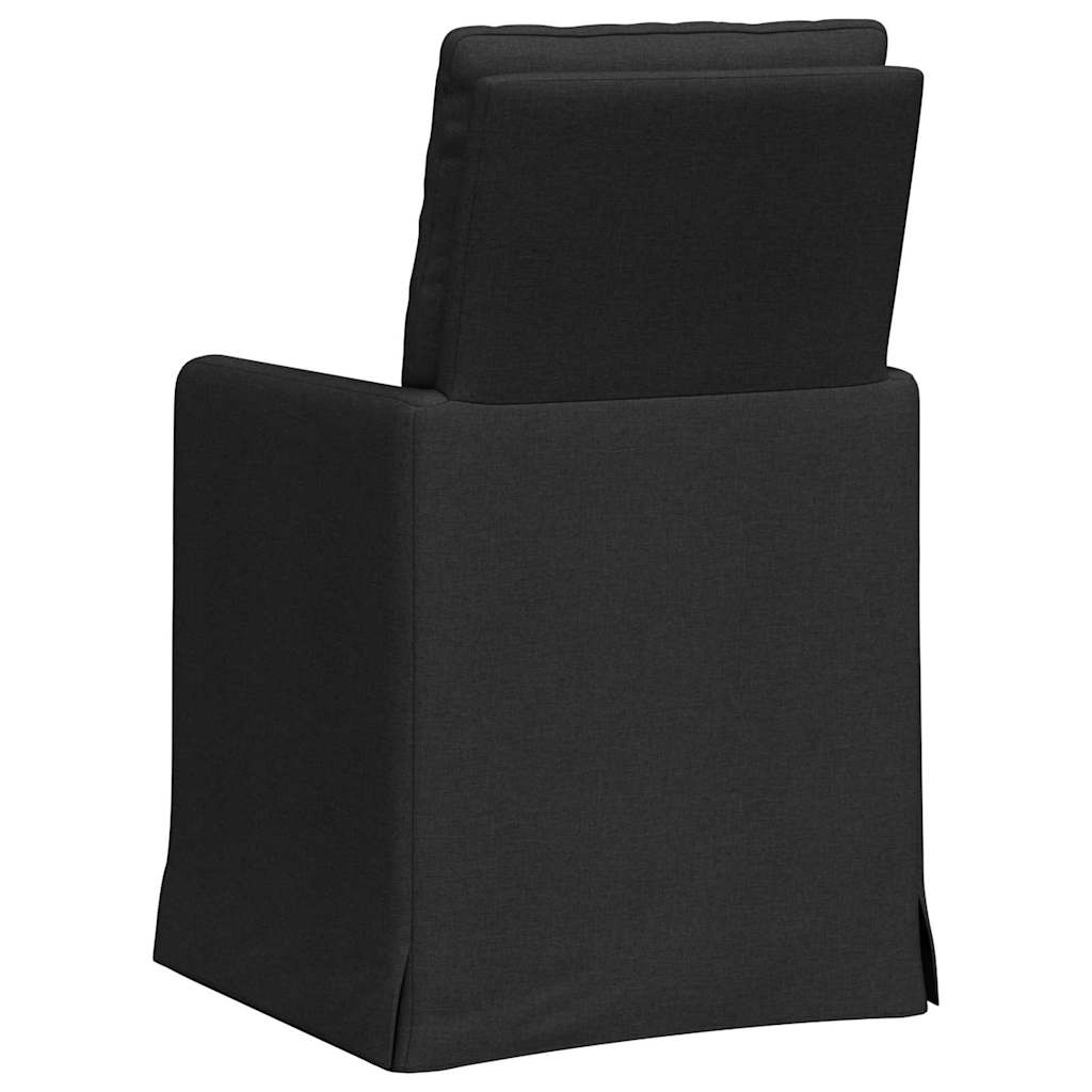 Esszimmerstühle 2 pcs Schwarz 57 x 67 x 98 cm Stoff