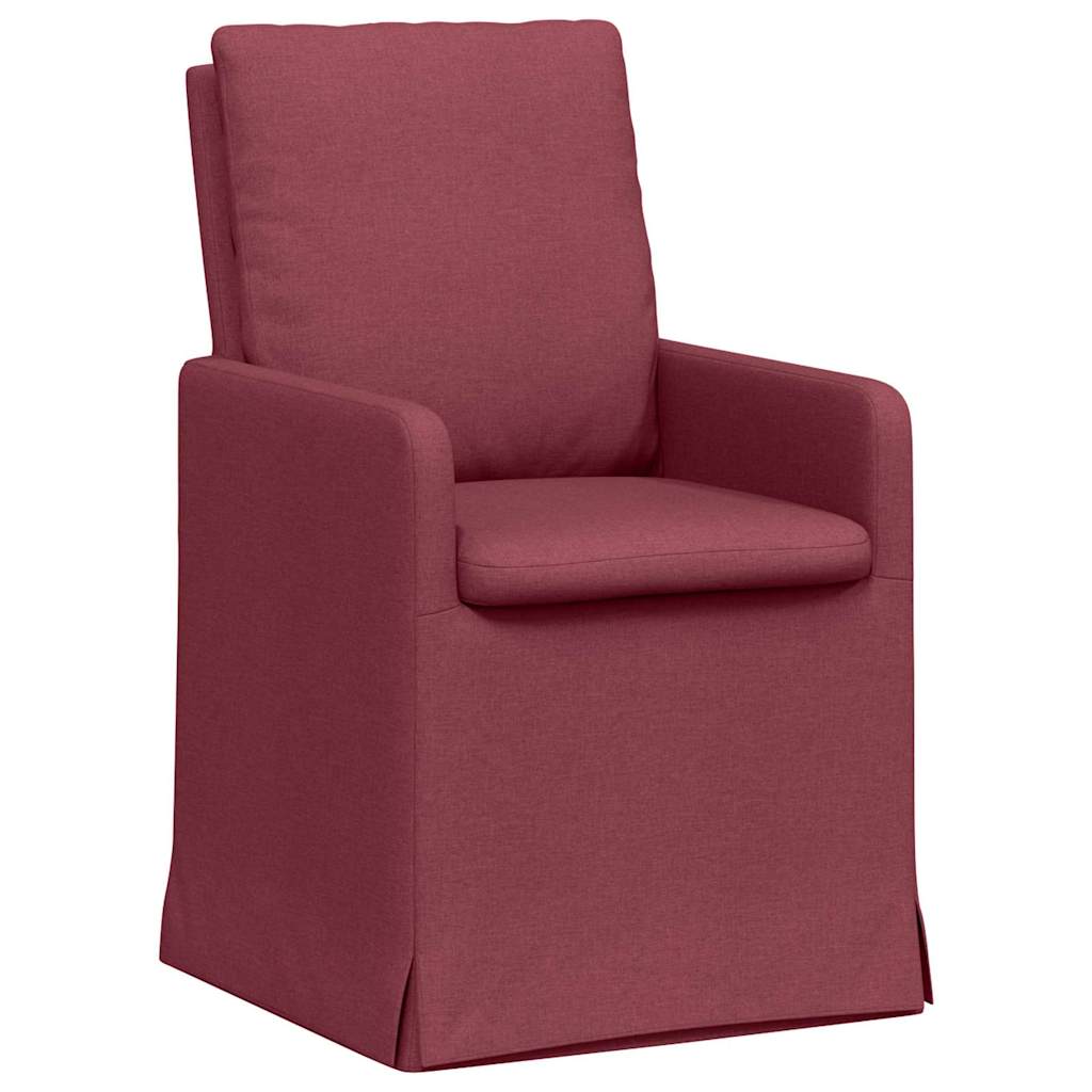 Esszimmerstühle 2 pcs Weinrot 57 x 67 x 98 cm Stoff