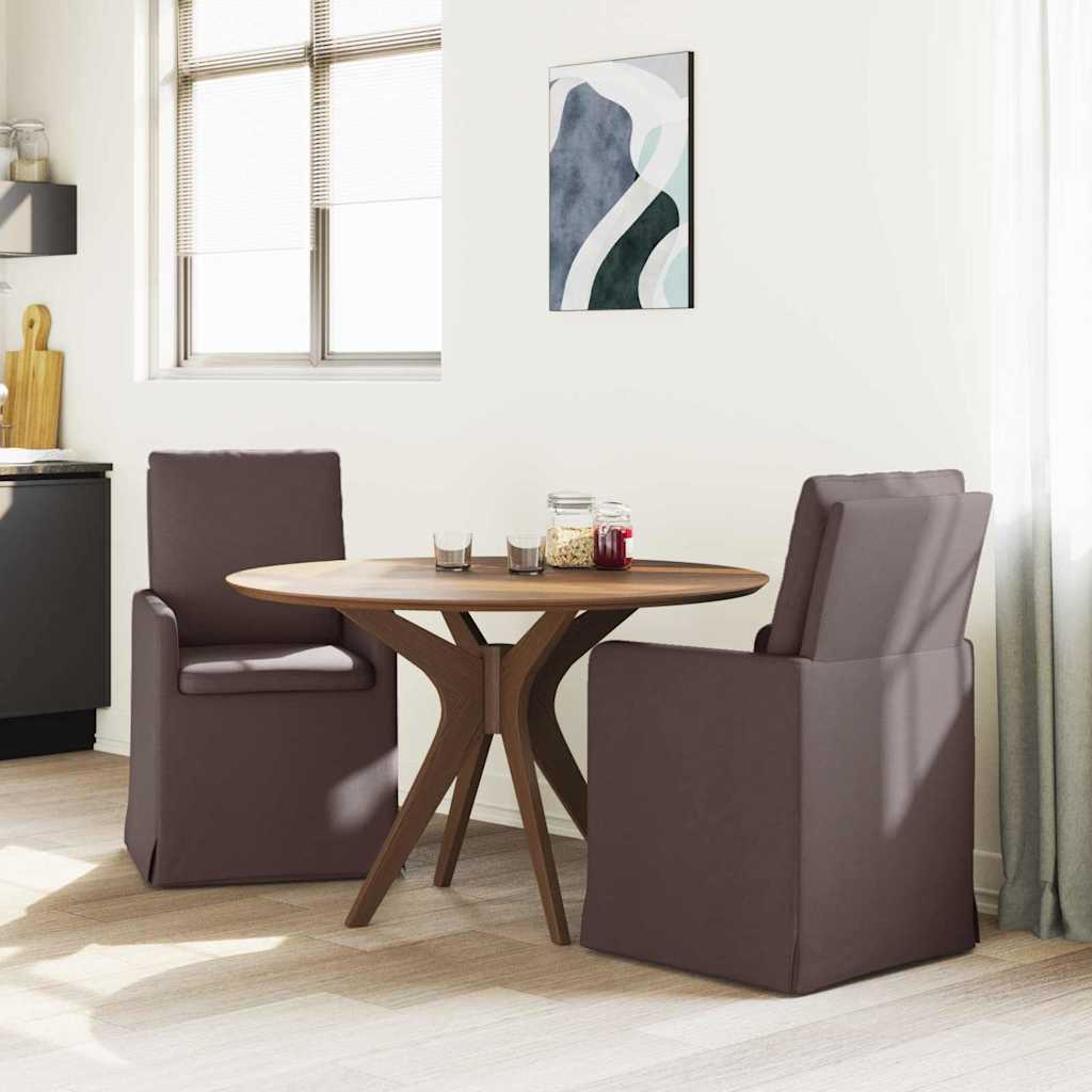 Esszimmerstühle 2 pcs Dunkelbraun 57 x 67 x 98 cm Stoff