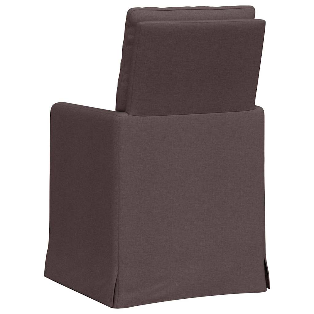 Esszimmerstühle 2 pcs Dunkelbraun 57 x 67 x 98 cm Stoff