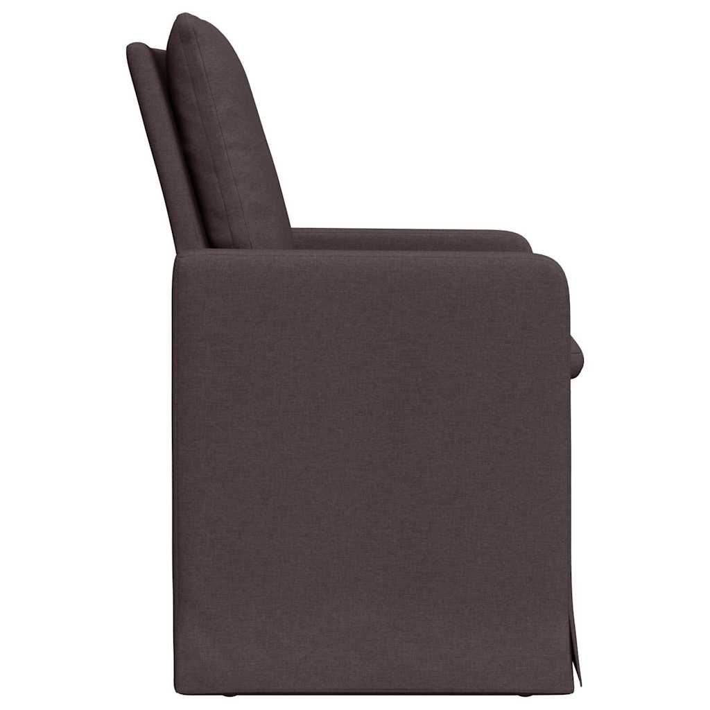 Esszimmerstühle 2 pcs Dunkelbraun 57 x 67 x 98 cm Stoff