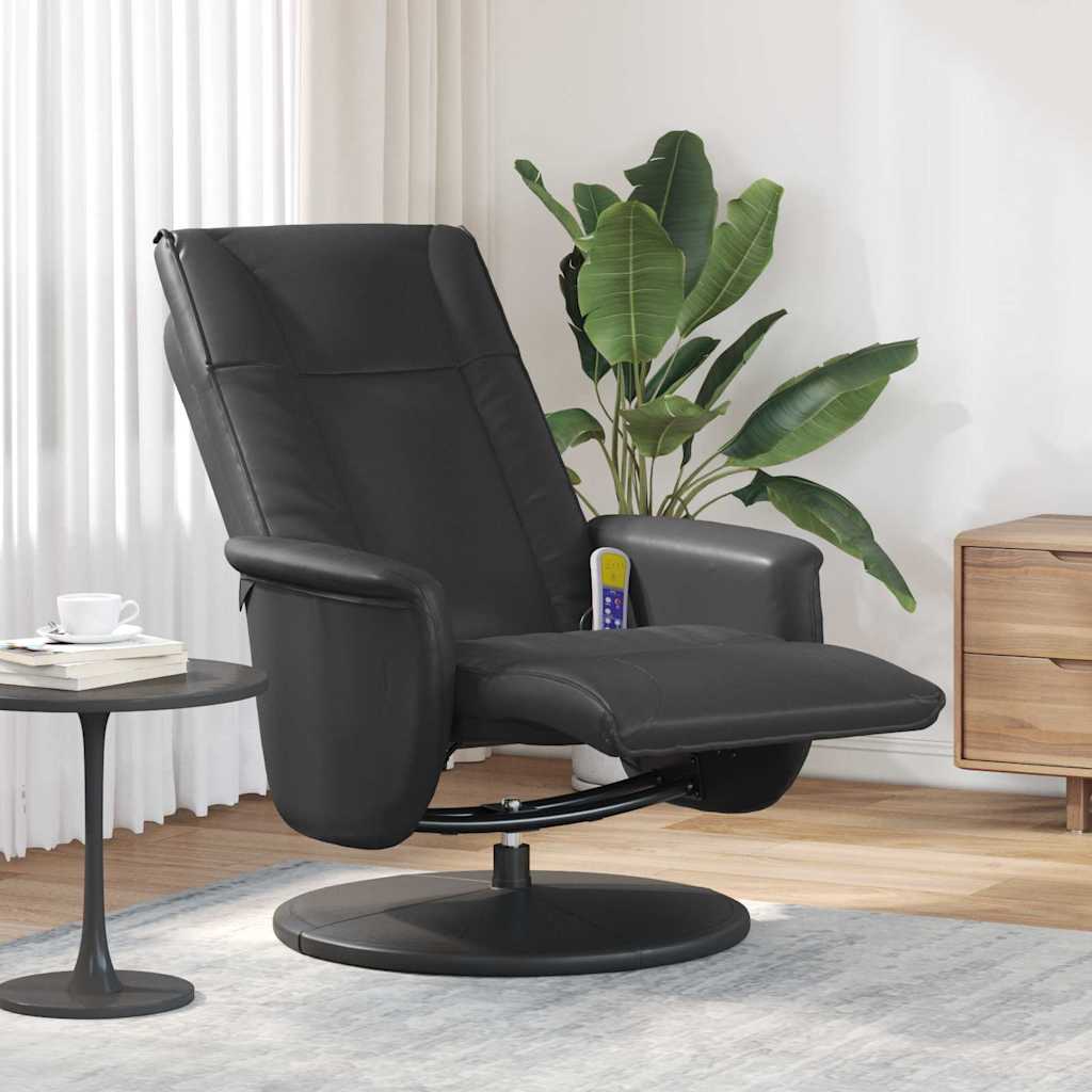 Schwenkbarer Massagesessel Schwarz 71 x 90 x 105 cm Kunstleder