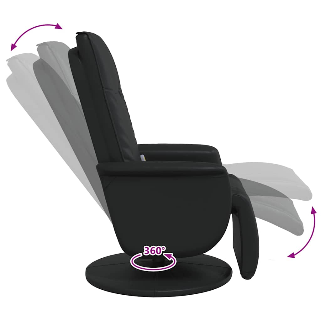Schwenkbarer Massagesessel Schwarz 71 x 90 x 105 cm Kunstleder