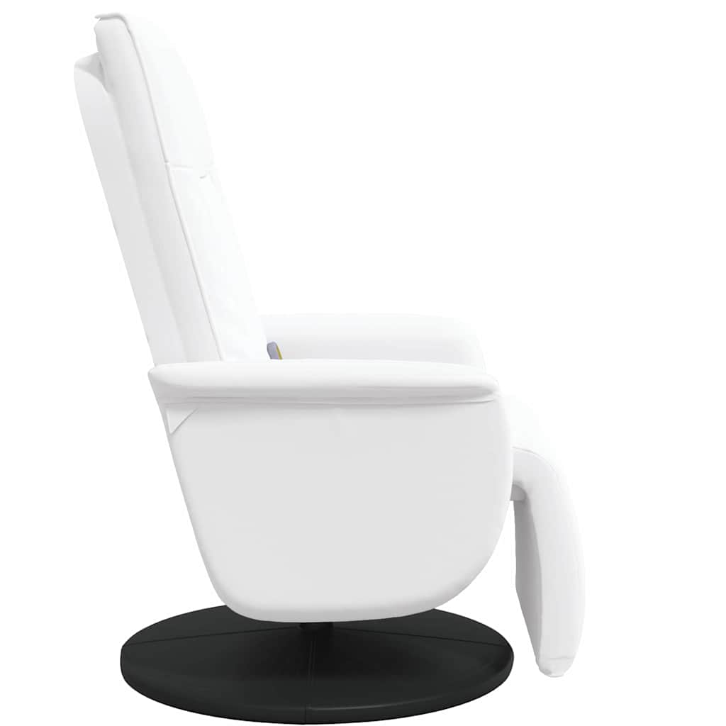 Schwenkbarer Massagesessel Weiß 71 x 90 x 105 cm Kunstleder