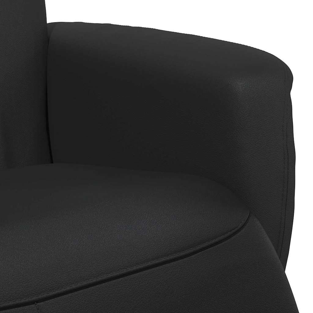 Massage Relaxsessel Schwarz Kunstleder