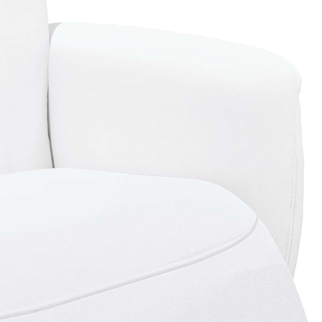 Massage Relaxsessel Weiß Kunstleder