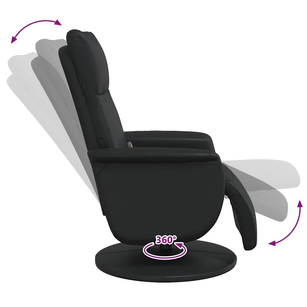 Massage Relaxsessel Schwarz 71 x 90 x 105 cm Kunstleder