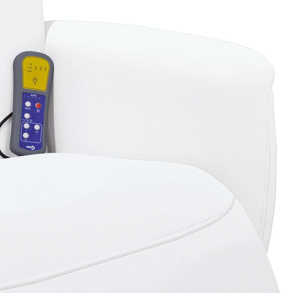 Massage Relaxsessel Weiß 71 x 90 x 105 cm Kunstleder
