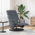 Massage Relaxsessel Dunkelgrau 91 x 71 x 105 cm Samt