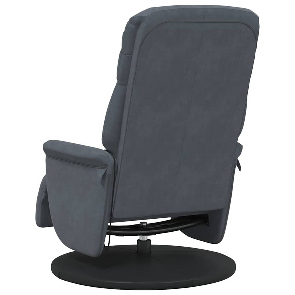 Massage Relaxsessel Dunkelgrau 91 x 71 x 105 cm Samt