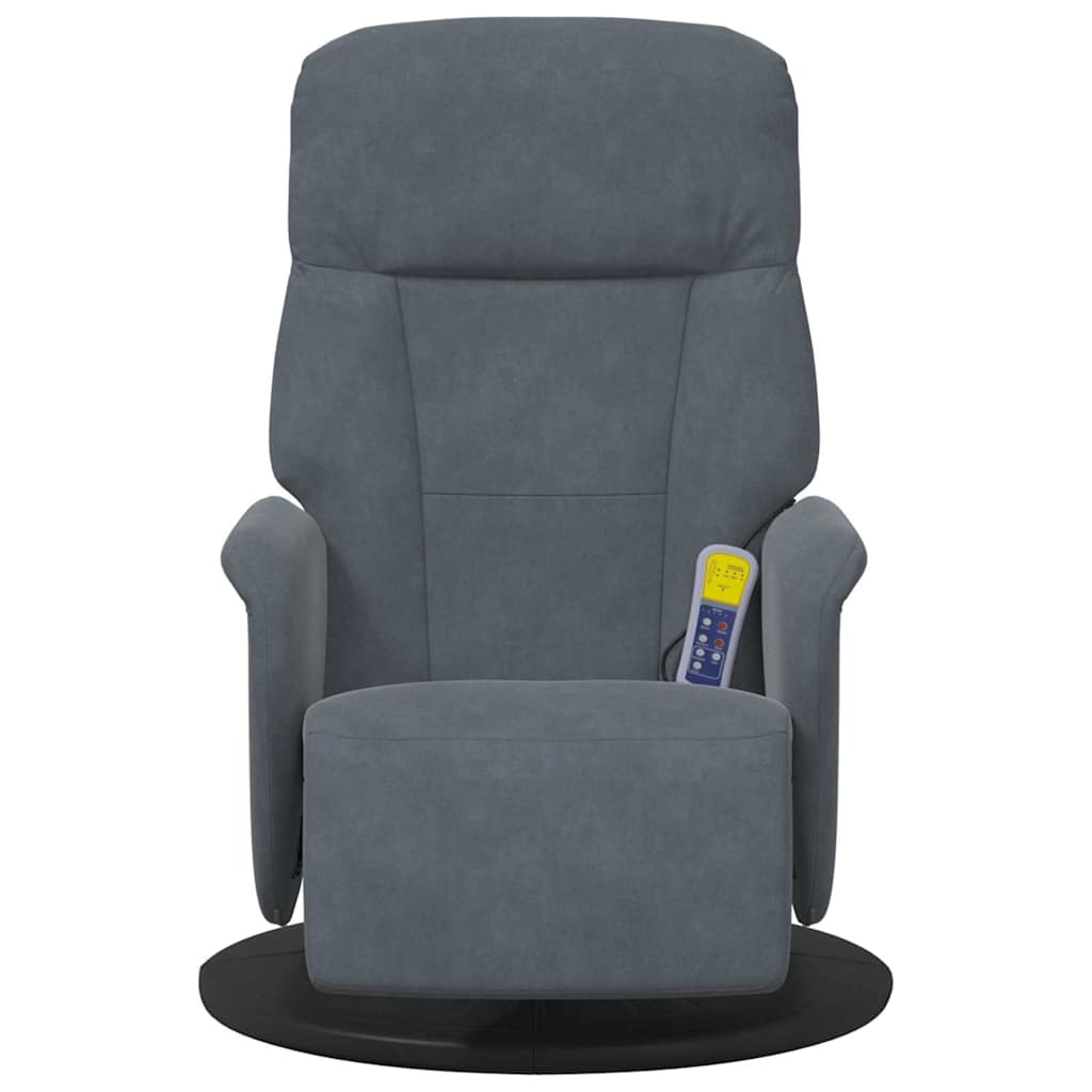 Massage Relaxsessel Dunkelgrau 91 x 71 x 105 cm Samt