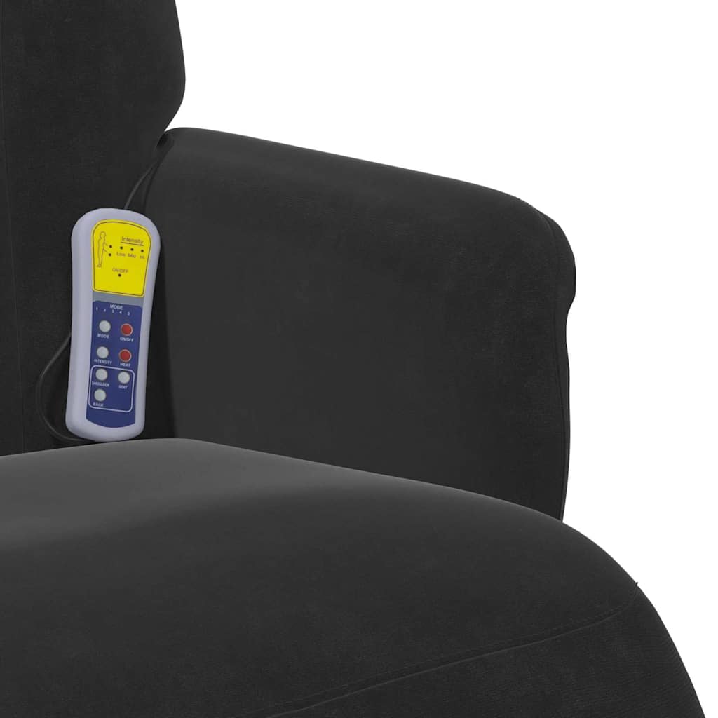 Massage Relaxsessel Schwarz 91 x 71 x 105 cm Samt