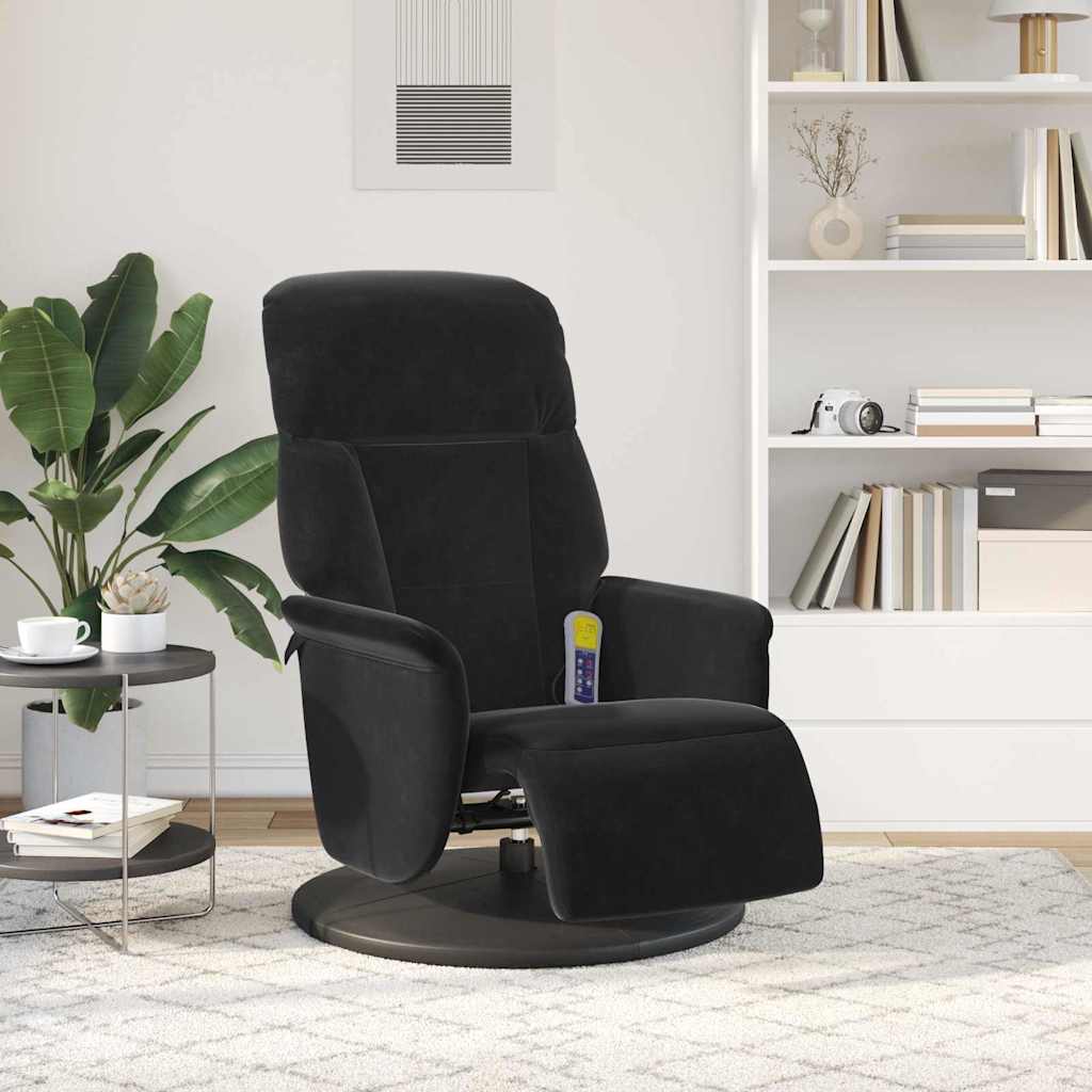 Massage Relaxsessel Schwarz 91 x 71 x 105 cm Samt