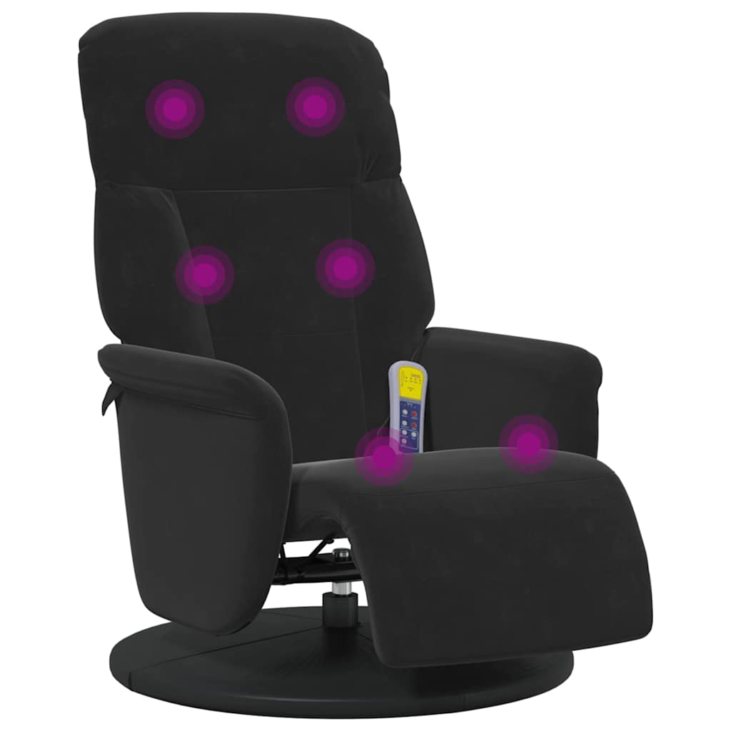 Massage Relaxsessel Schwarz 91 x 71 x 105 cm Samt