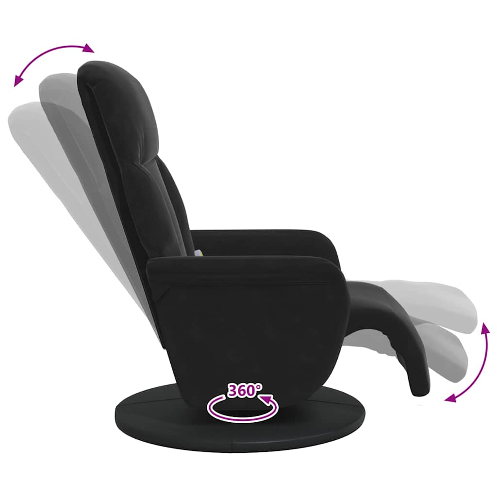 Massage Relaxsessel Schwarz 91 x 71 x 105 cm Samt