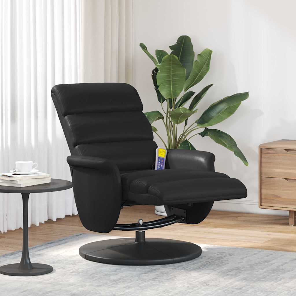 Massage Relaxsessel Schwarz 71 x 98 x 106 cm Kunstleder