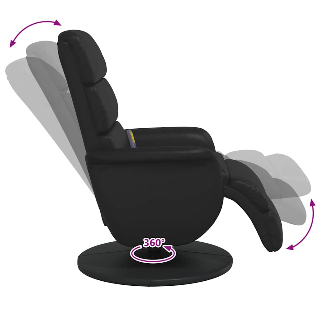 Massage Relaxsessel Schwarz 71 x 98 x 106 cm Kunstleder