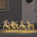 LED Rentiere mit 80 LEDs 4 pcs Gold PET