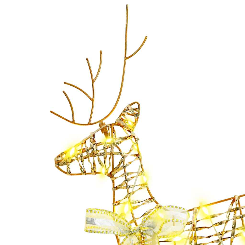 LED Rentiere mit 180 LEDs 6 pcs Gold PET