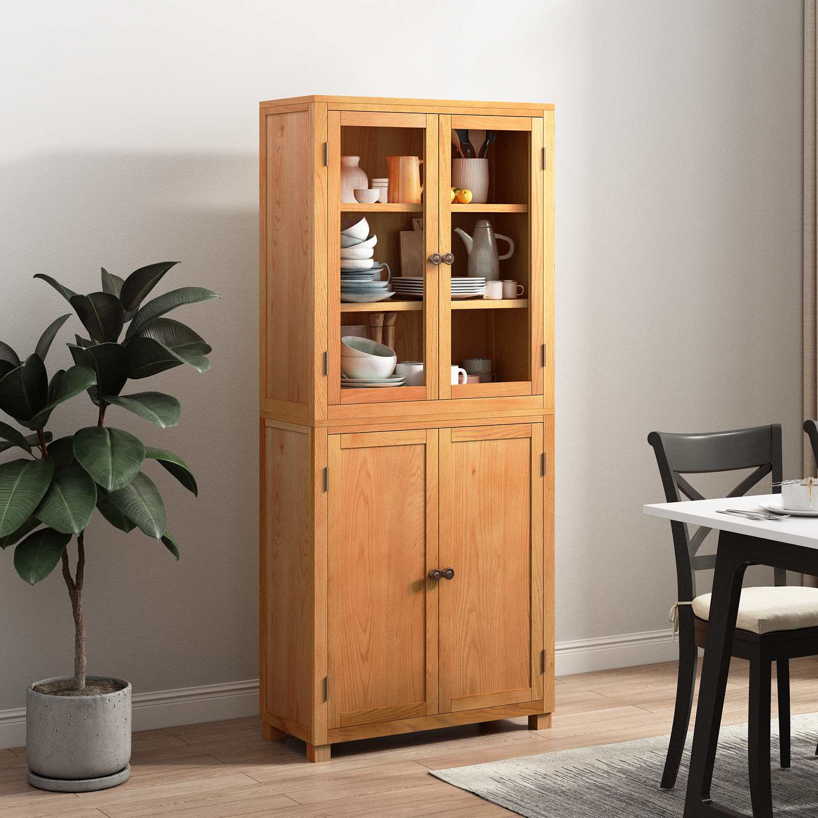 Aufbewahrungsmöbel-Set 2 pcs Natur Engineered Wood und Eiche