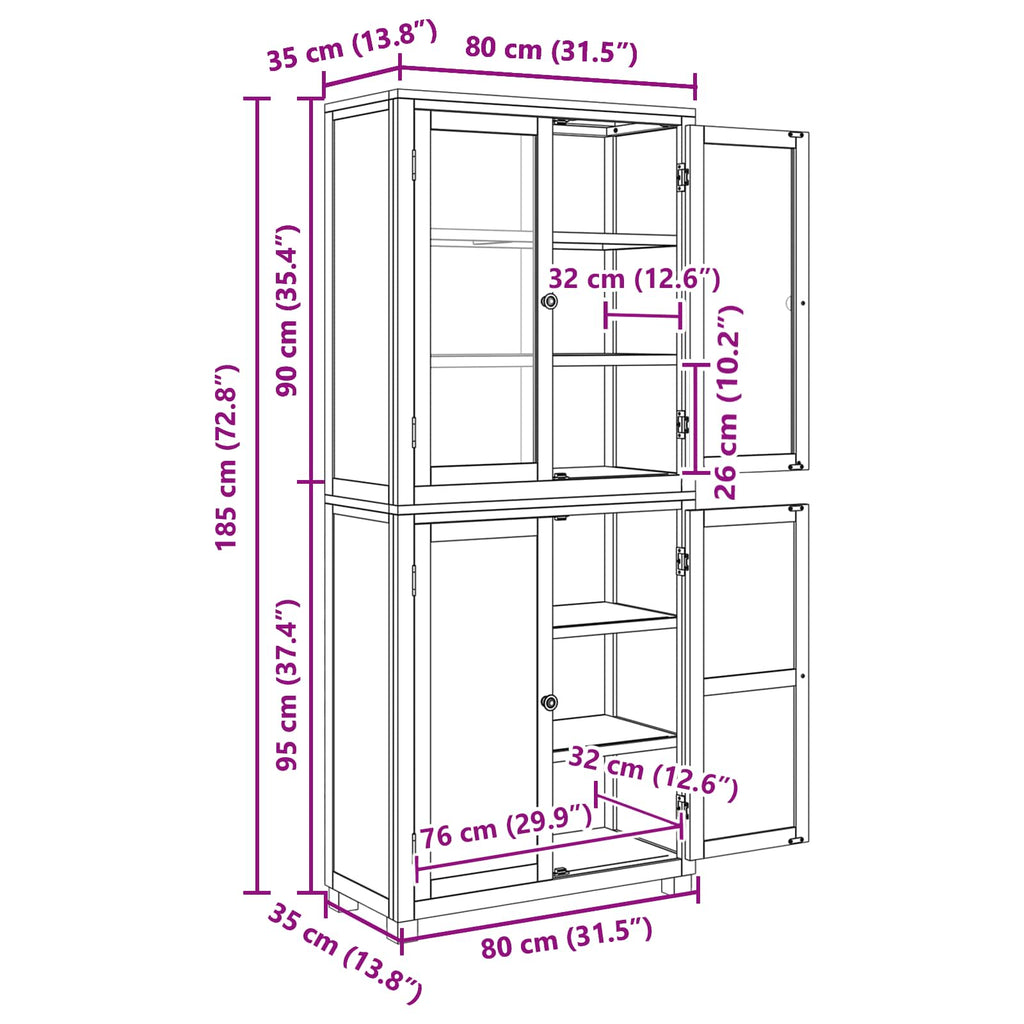 Aufbewahrungsmöbel-Set 2 pcs Natur Engineered Wood und Eiche