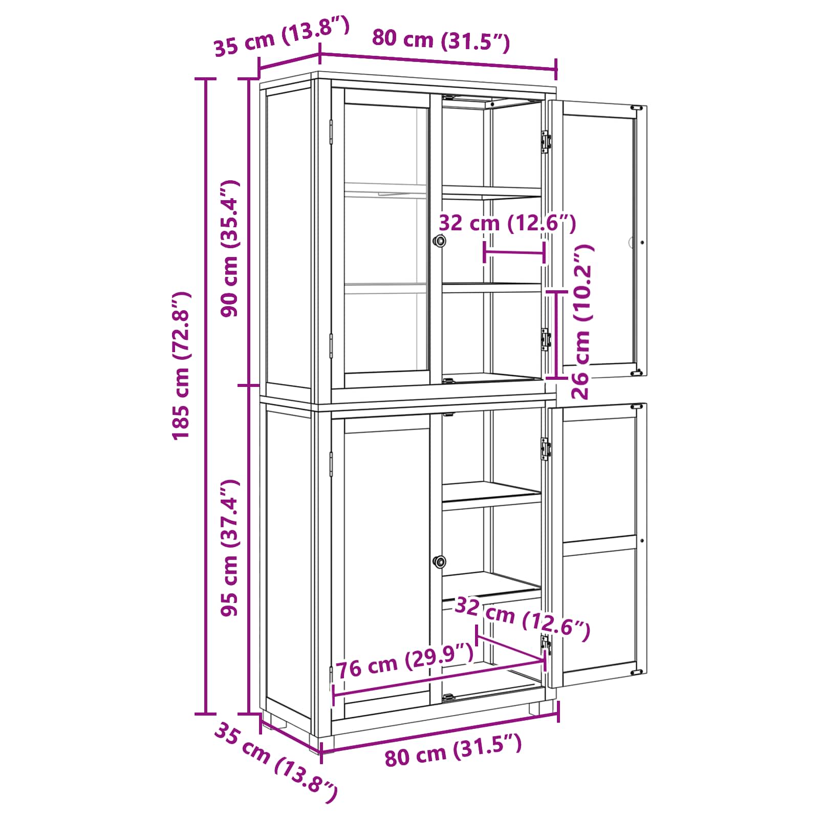 Aufbewahrungsmöbel-Set 2 pcs Natur Engineered Wood und Eiche