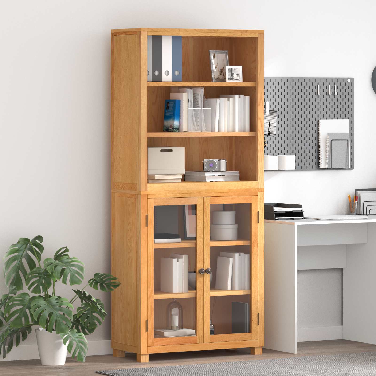 Aufbewahrungsmöbel-Set mit Speicher mit Tür Braun Holzwerkstoff