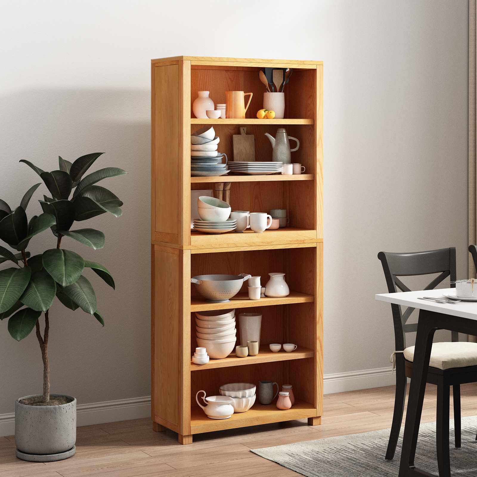 Aufbewahrungsmöbel-Set mit Speicher Braun Holzwerkstoff