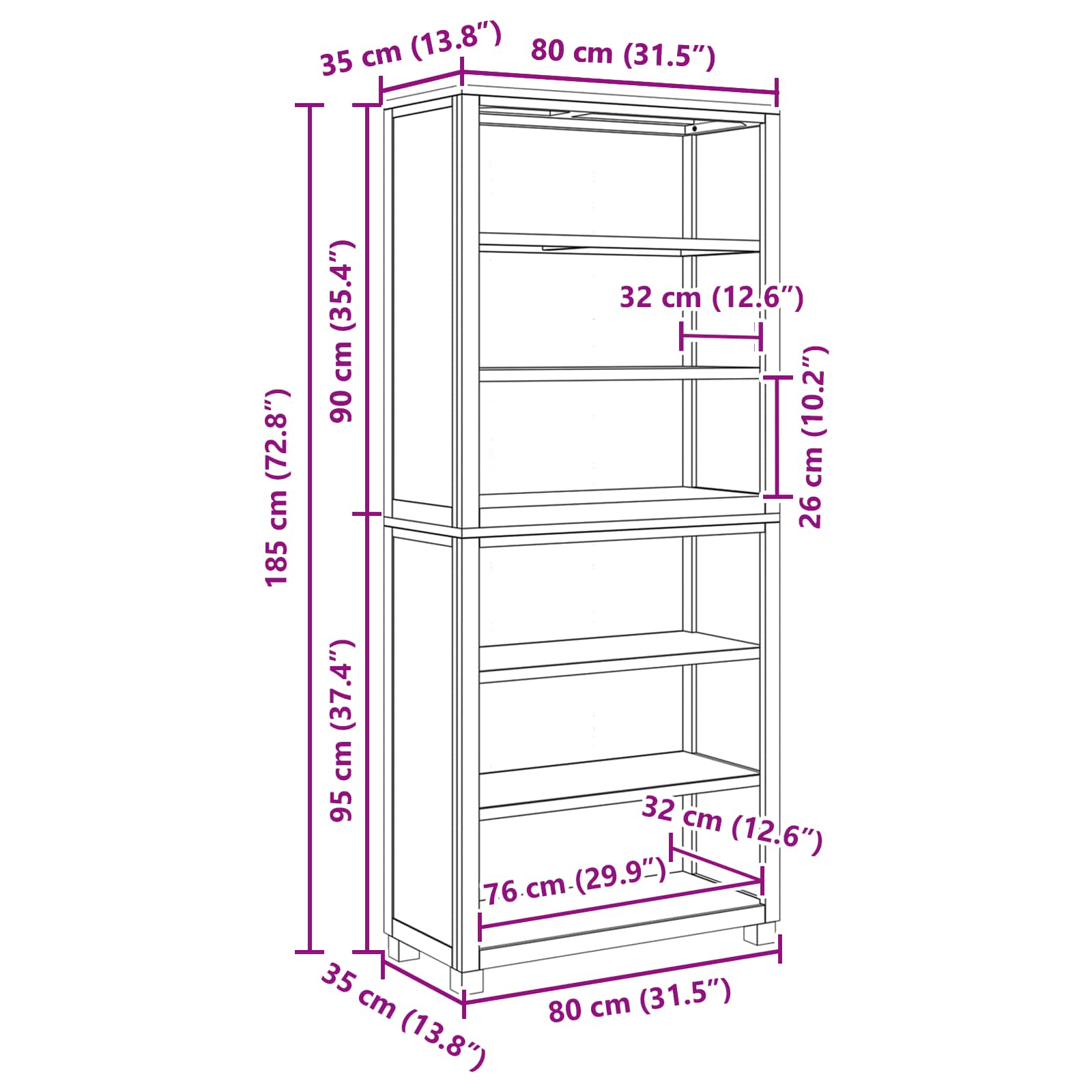 Aufbewahrungsmöbel-Set mit Speicher Braun Holzwerkstoff