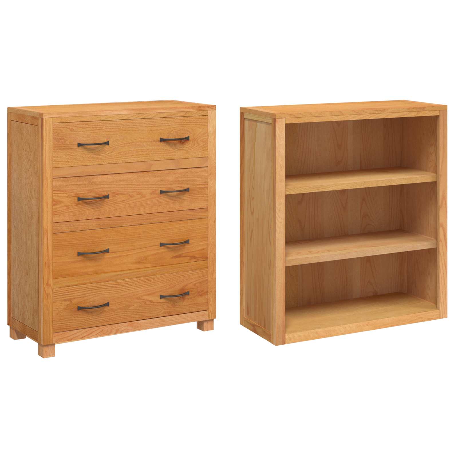 Aufbewahrungsmöbel-Set mit Schubladen Braun Holzwerkstoff