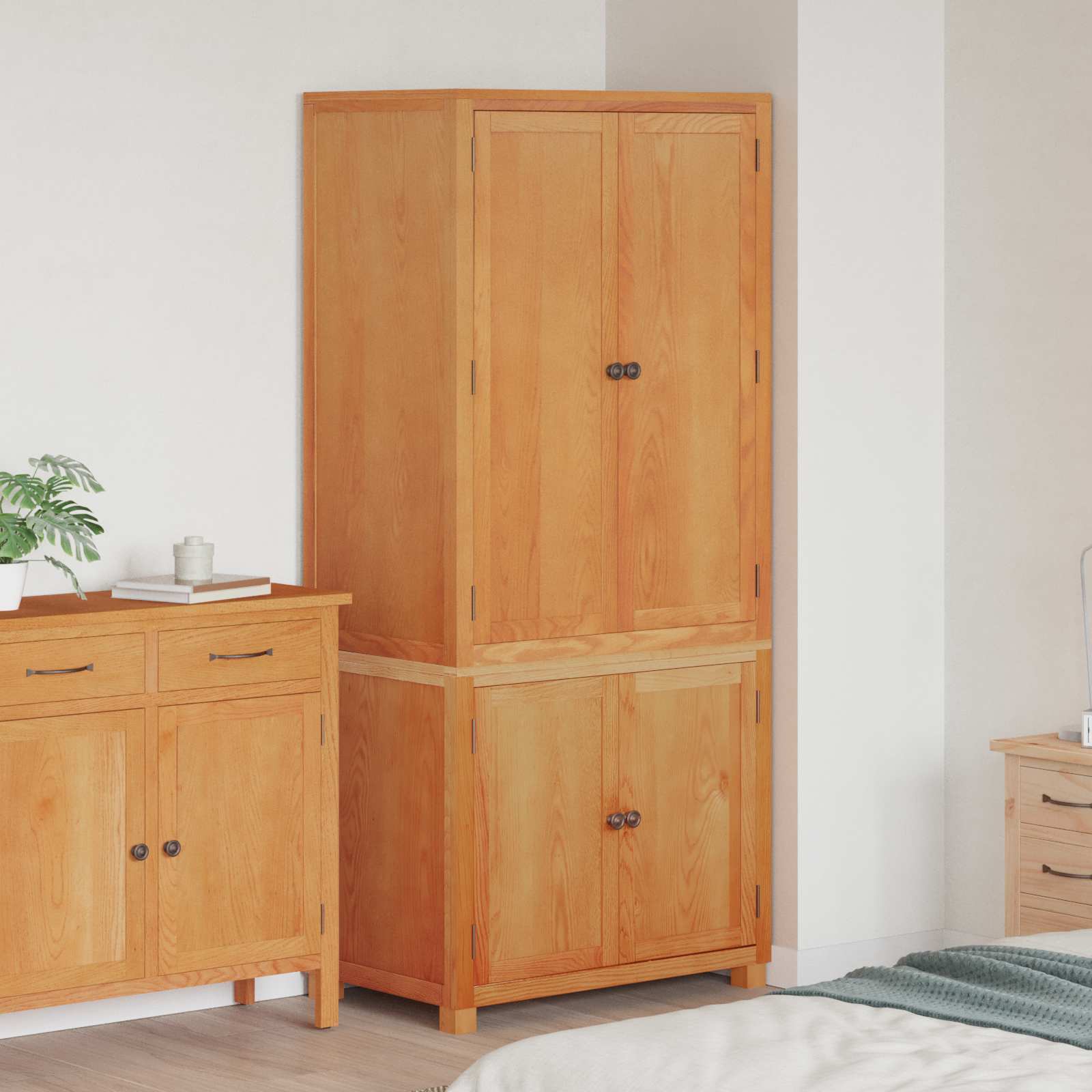 Aufbewahrungsmöbel-Set mit Speicher mit Tür Braun Holzwerkstoff