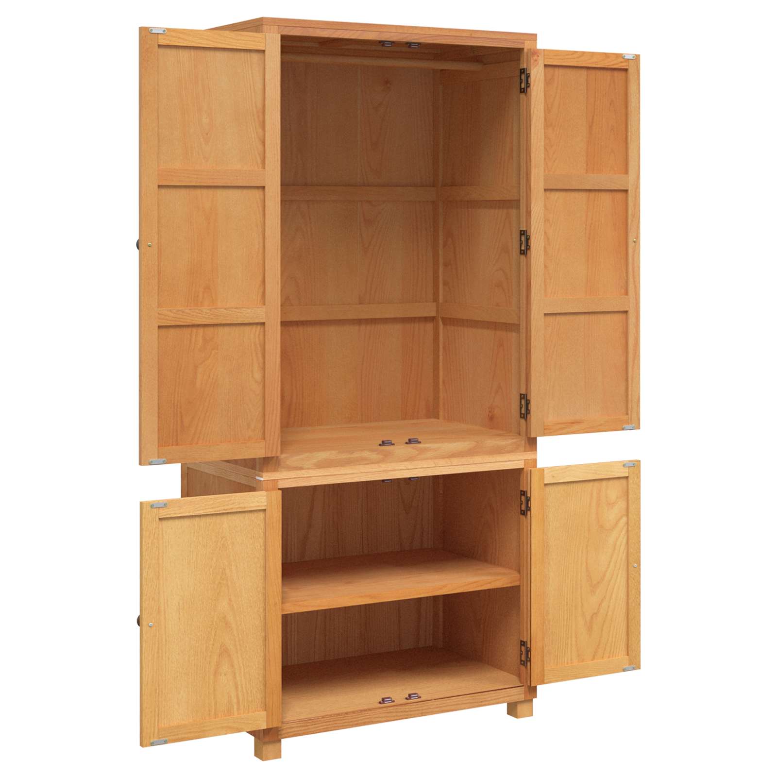 Aufbewahrungsmöbel-Set mit Speicher mit Tür Braun Holzwerkstoff