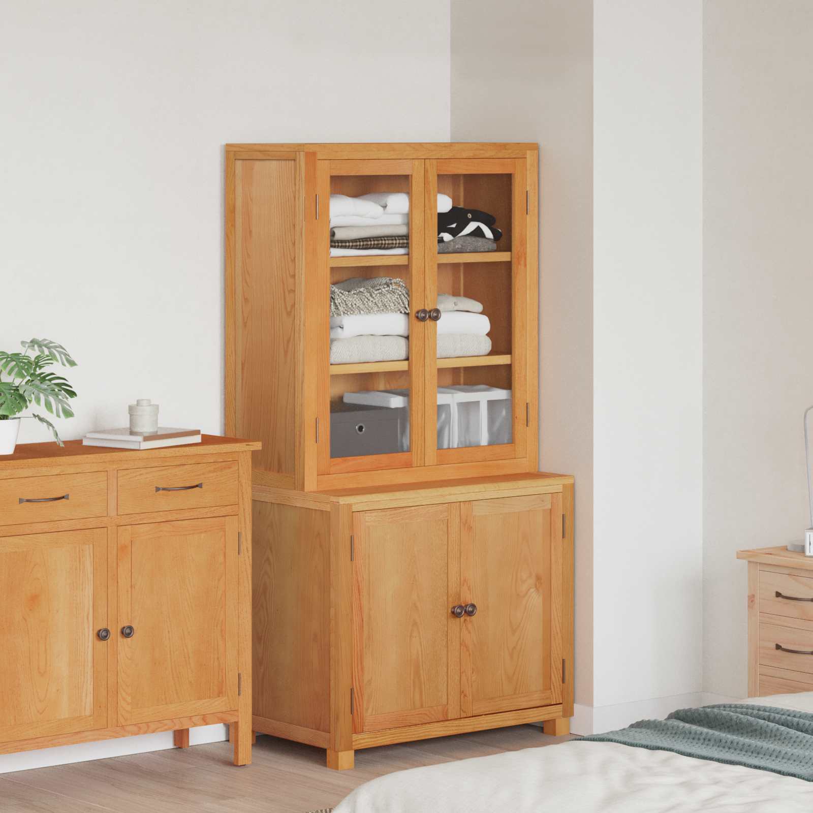 Aufbewahrungsmöbel-Set mit Speicher mit Tür Braun Holzwerkstoff