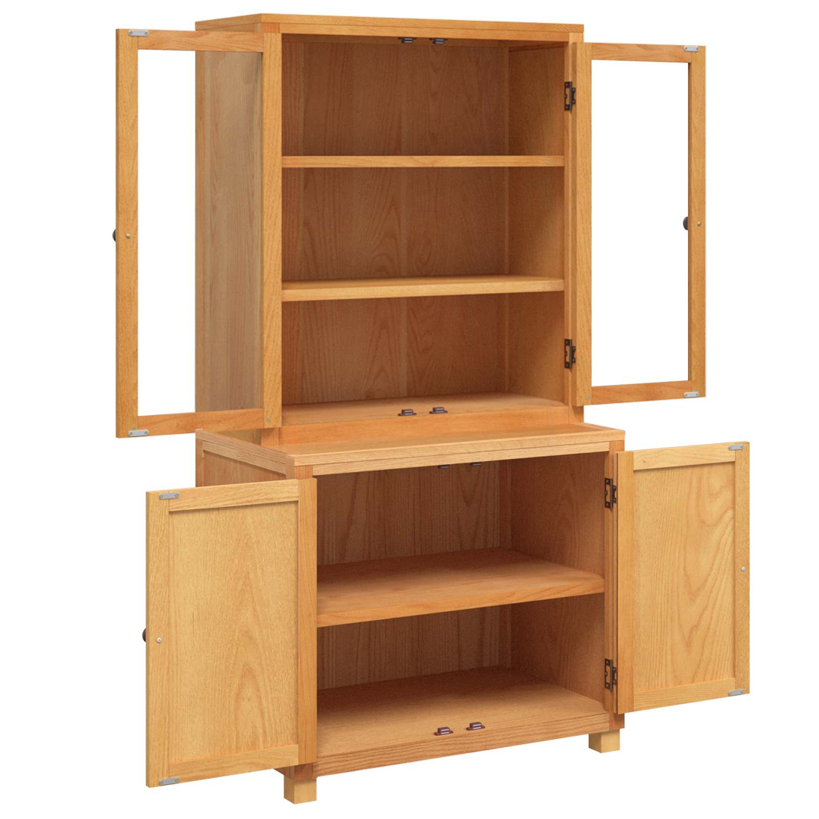 Aufbewahrungsmöbel-Set mit Speicher mit Tür Braun Holzwerkstoff