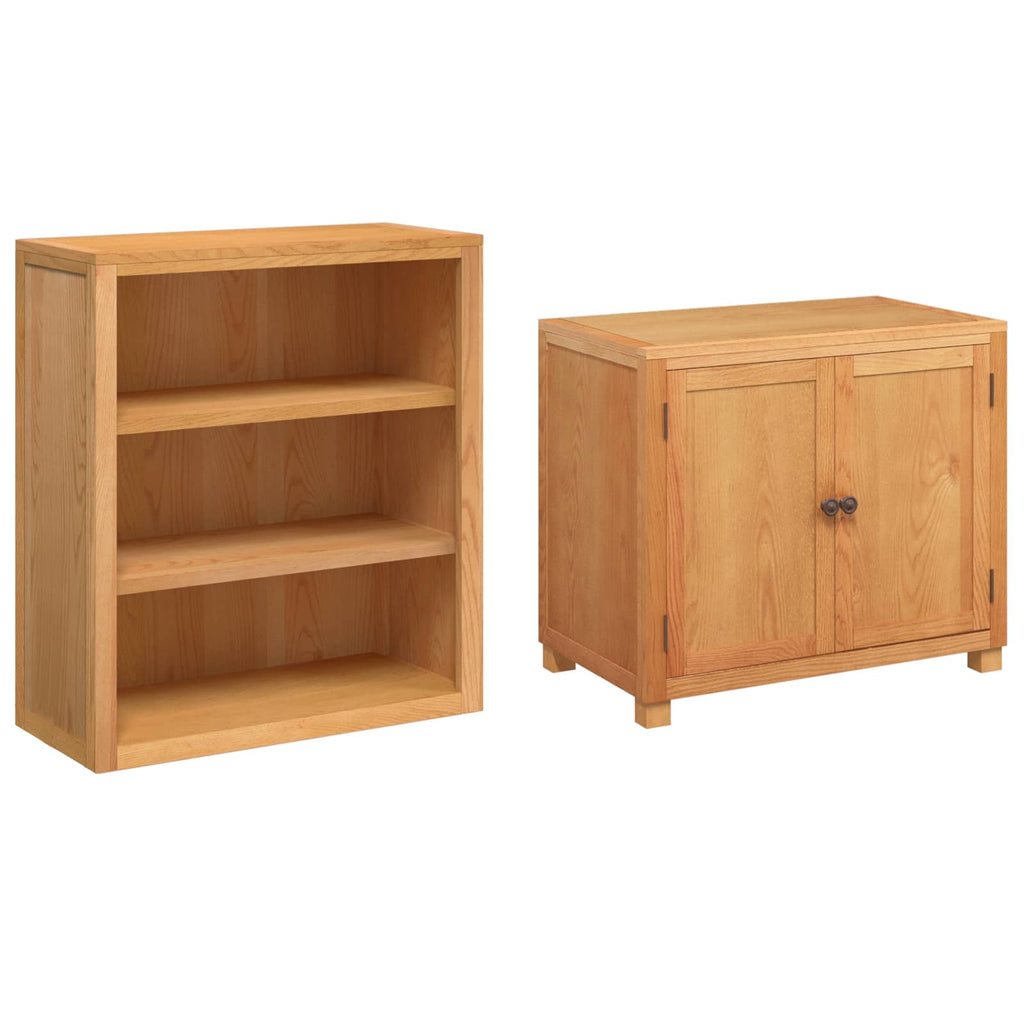 Aufbewahrungsmöbel-Set mit Speicher mit Tür Braun Holzwerkstoff