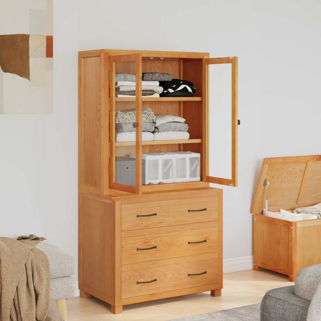 Aufbewahrungsmöbel-Set mit Schubladen Braun Holzwerkstoff