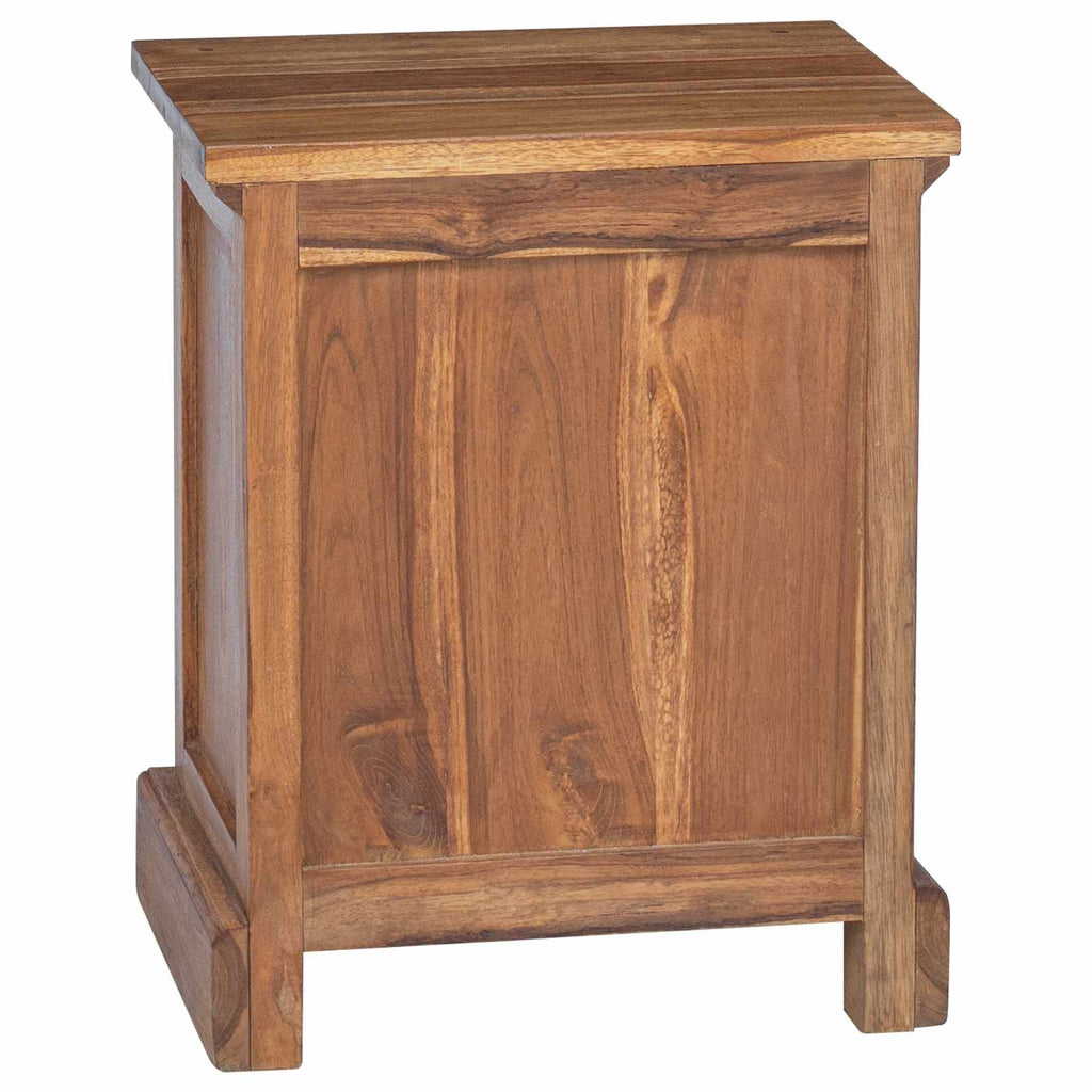Nachttisch mit Schubladen Natur 40 x 30 x 50 cm Massivholz Teak