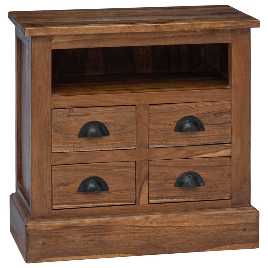 Aufbewahrungsschrank Natur 60 x 30 x 60 cm Massivholz Teak