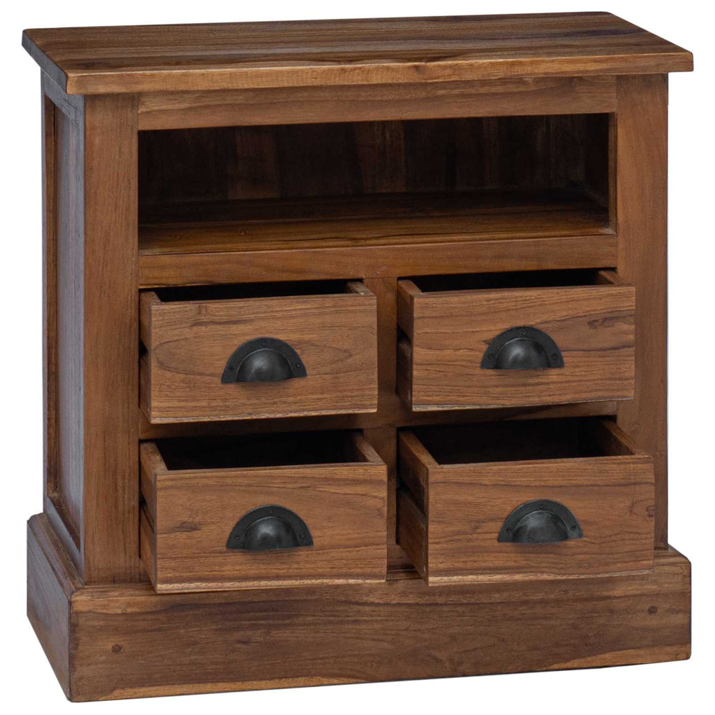 Aufbewahrungsschrank Natur 60 x 30 x 60 cm Massivholz Teak