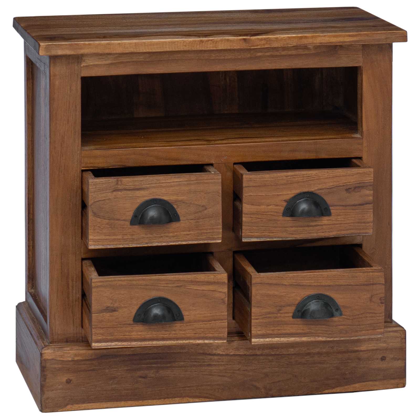 Aufbewahrungsschrank Natur 60 x 30 x 60 cm Massivholz Teak