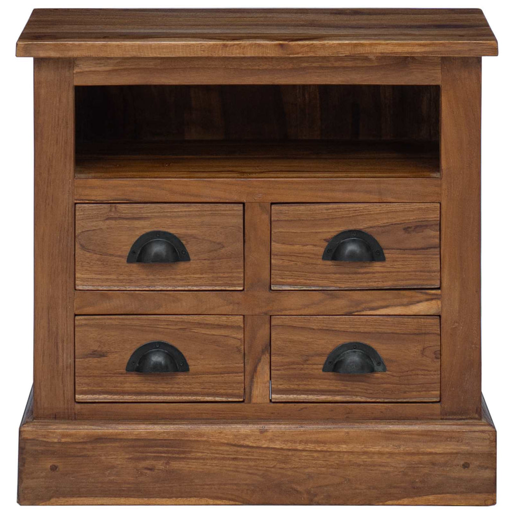 Aufbewahrungsschrank Natur 60 x 30 x 60 cm Massivholz Teak