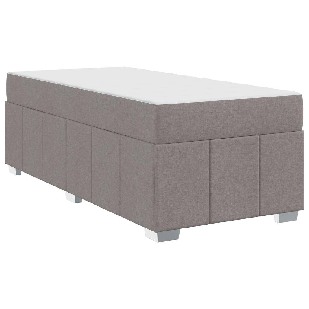 Bettrahmen mit Matratze Taupe 90 x 200 cm Stoff